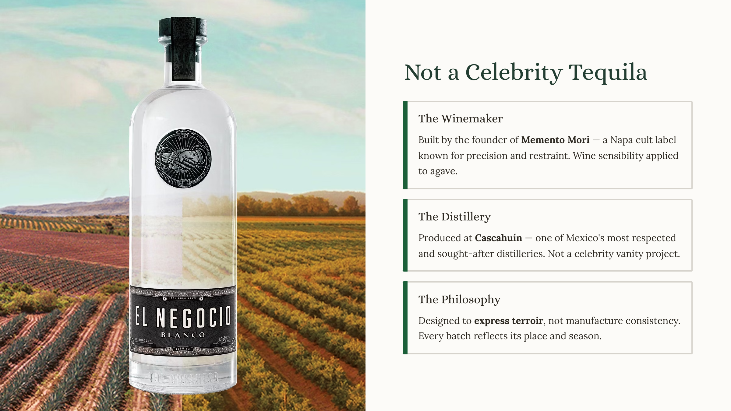 Not a celebrity tequila